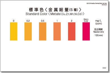 パックテスト標準色 5枚組 金属総量(5種)