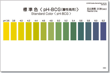 パックテスト標準色 5枚組 pH-BCG