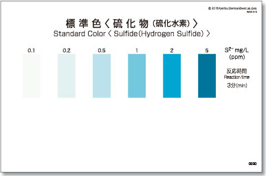 パックテスト標準色 5枚組 硫化物(硫化水素)